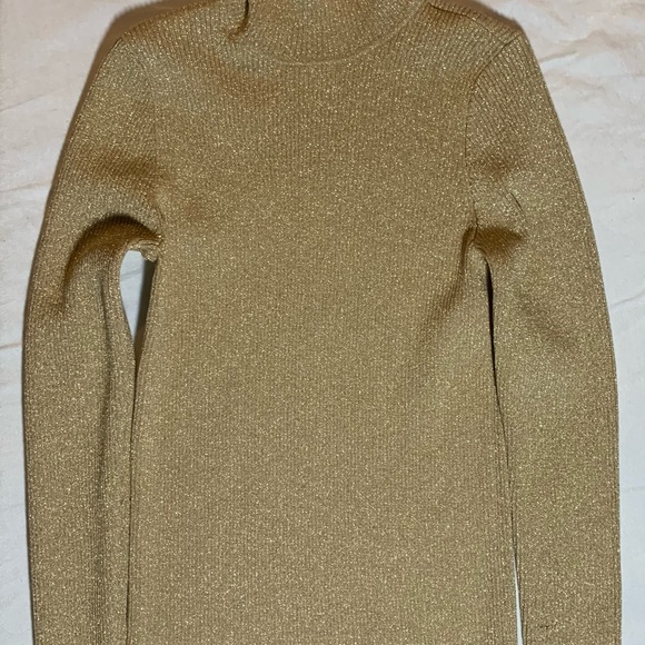 Lauren Ralph Lauren Sweaters - Lauren Ralph Lauren Metallic Gold Turtleneck Sweater